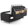 Voir la diapositive 6 : LISA DESIGN Owen - canapé 3 places convertible express couchage quotidien 140 cm matelas 12 cm en simili