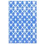 VIDAXL Tapis d'exterieur Bleu et blanc 120x180 cm PP