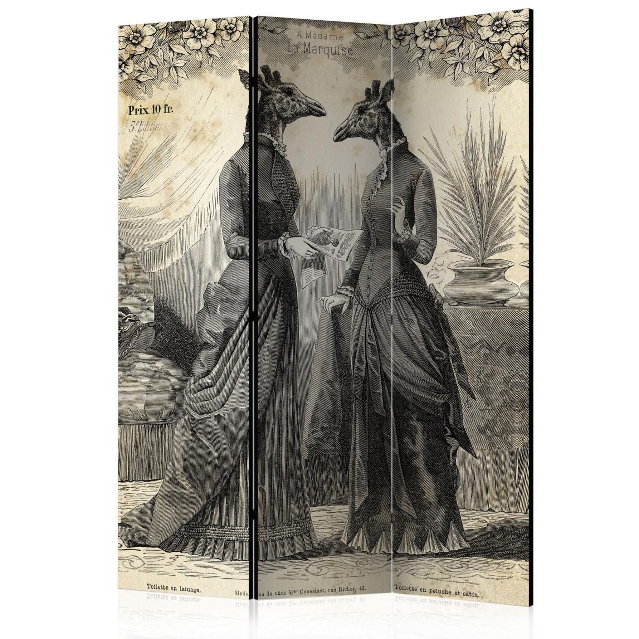 Paris Prix Paravent 3 volets  conversation  135x172cm