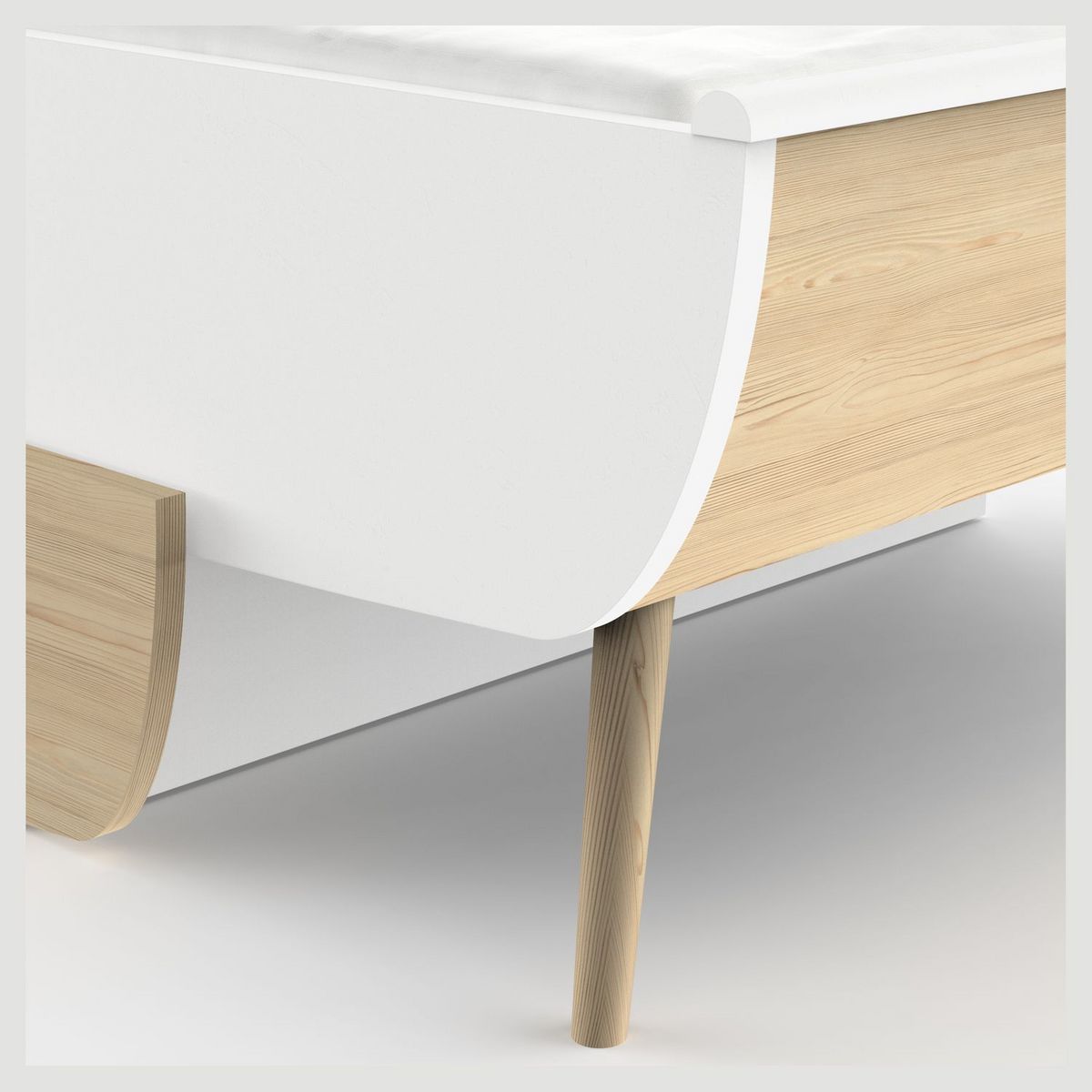 Lit enfant 90X200 cm blanc LINIA 