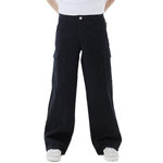 NAME IT Pantalon en Toile Noir Fille Name it Wide Twill. Coloris disponibles : Noir