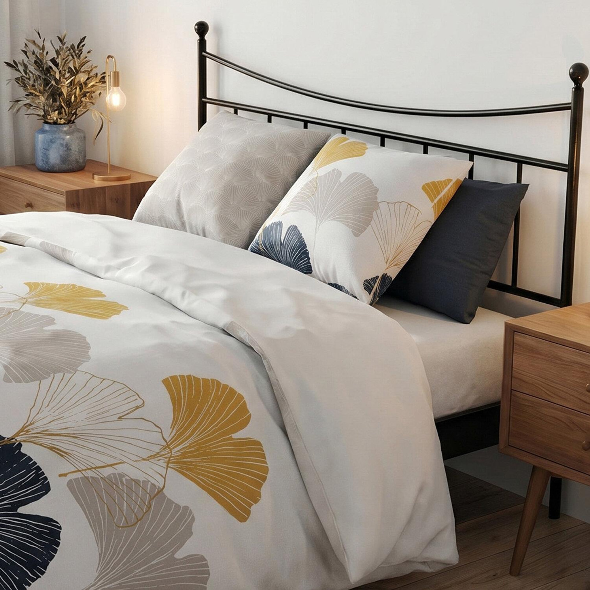 Voir la diapositive 4 : ATELIER DU COTON Parure housse de couette 100% coton 57fils , mangae