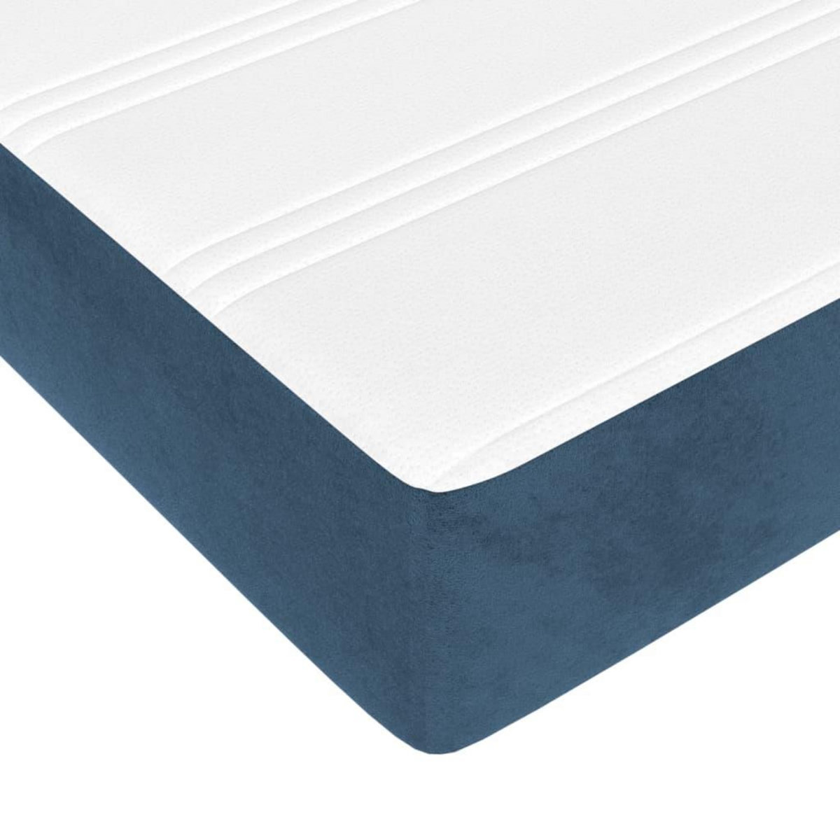 VIDAXL Matelas de lit a ressorts ensaches Bleu fonce 160x200x20 cm