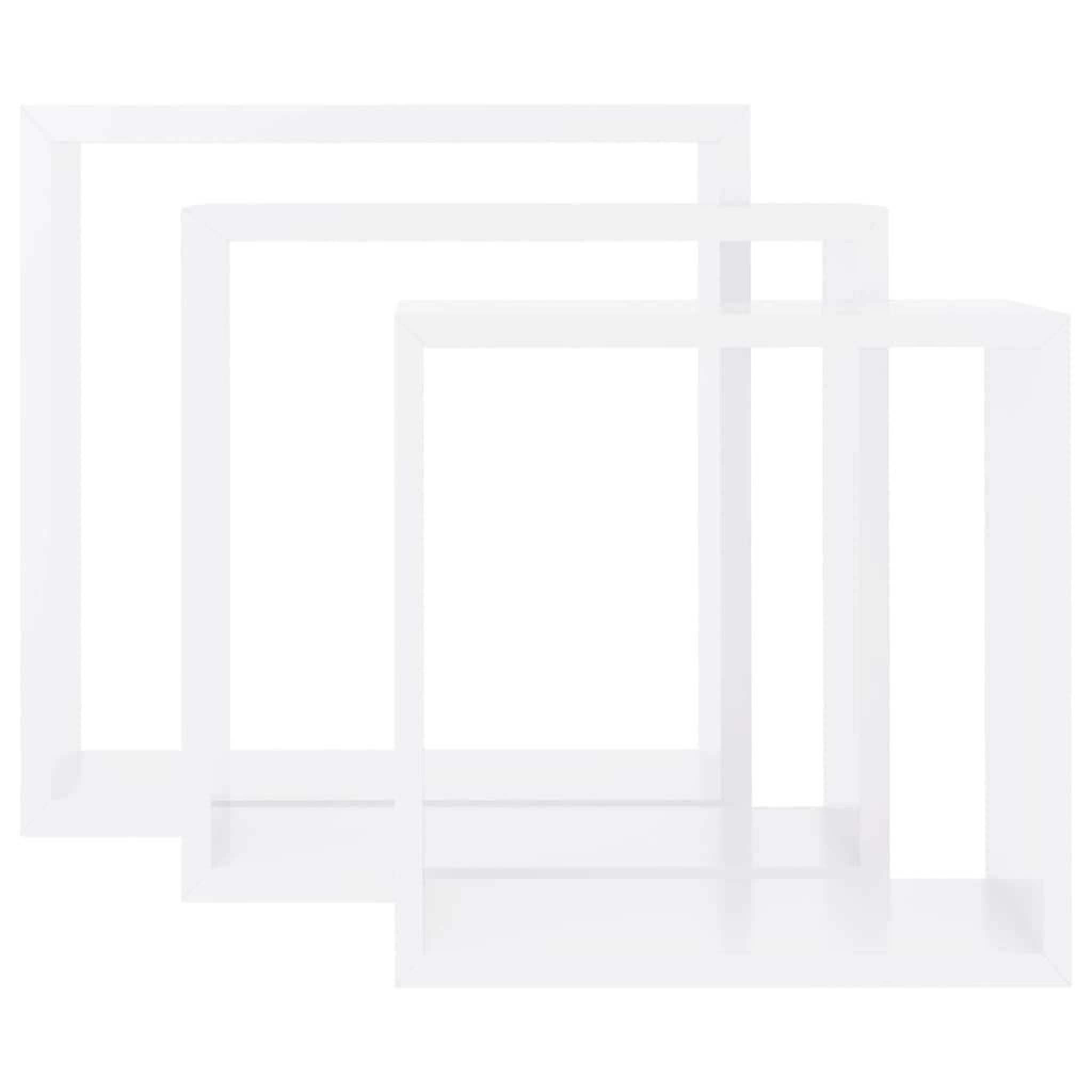 Voir la diapositive 4 : VIDAXL Etageres murales sous forme de cube 3 pcs Blanc MDF