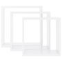 Voir la diapositive 4 : VIDAXL Etageres murales sous forme de cube 3 pcs Blanc MDF