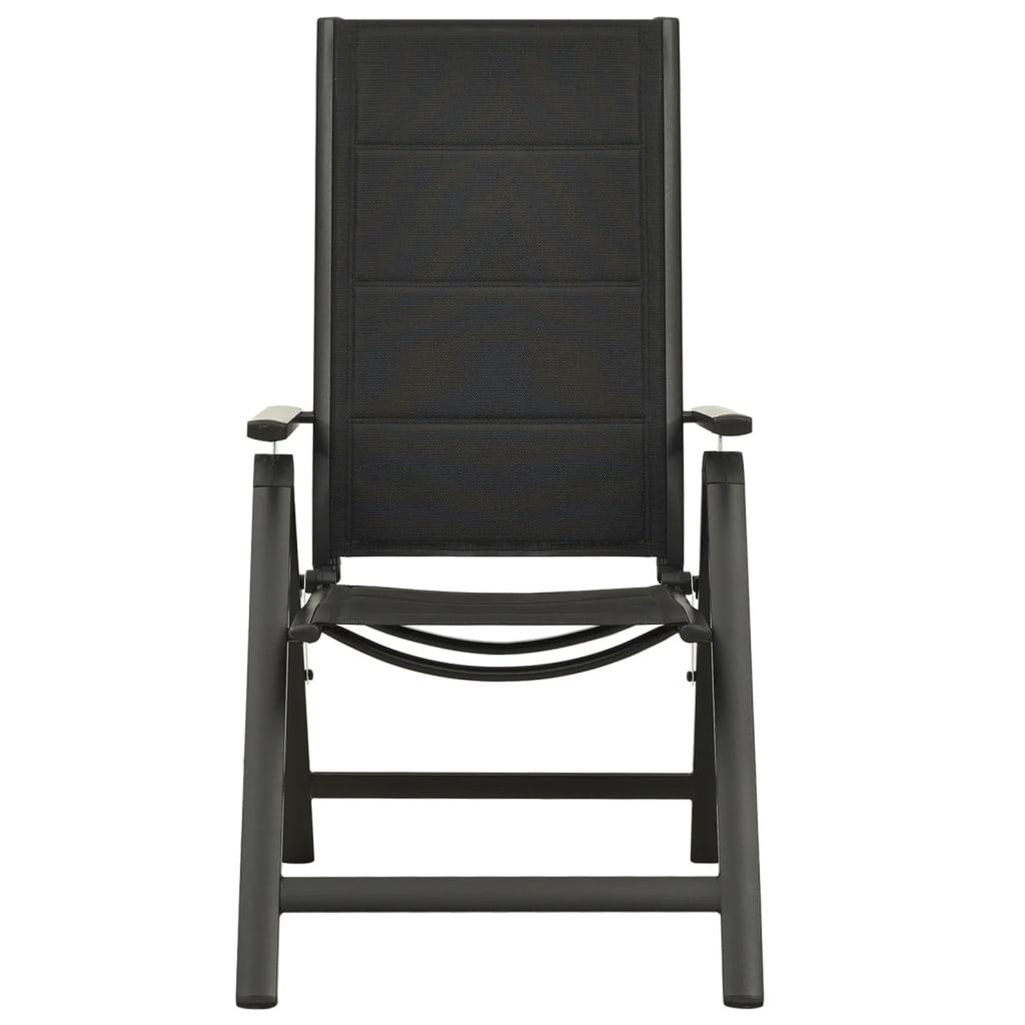 Voir la diapositive 3 : VIDAXL Chaises pliantes 2 pieces en textilene et aluminium noir