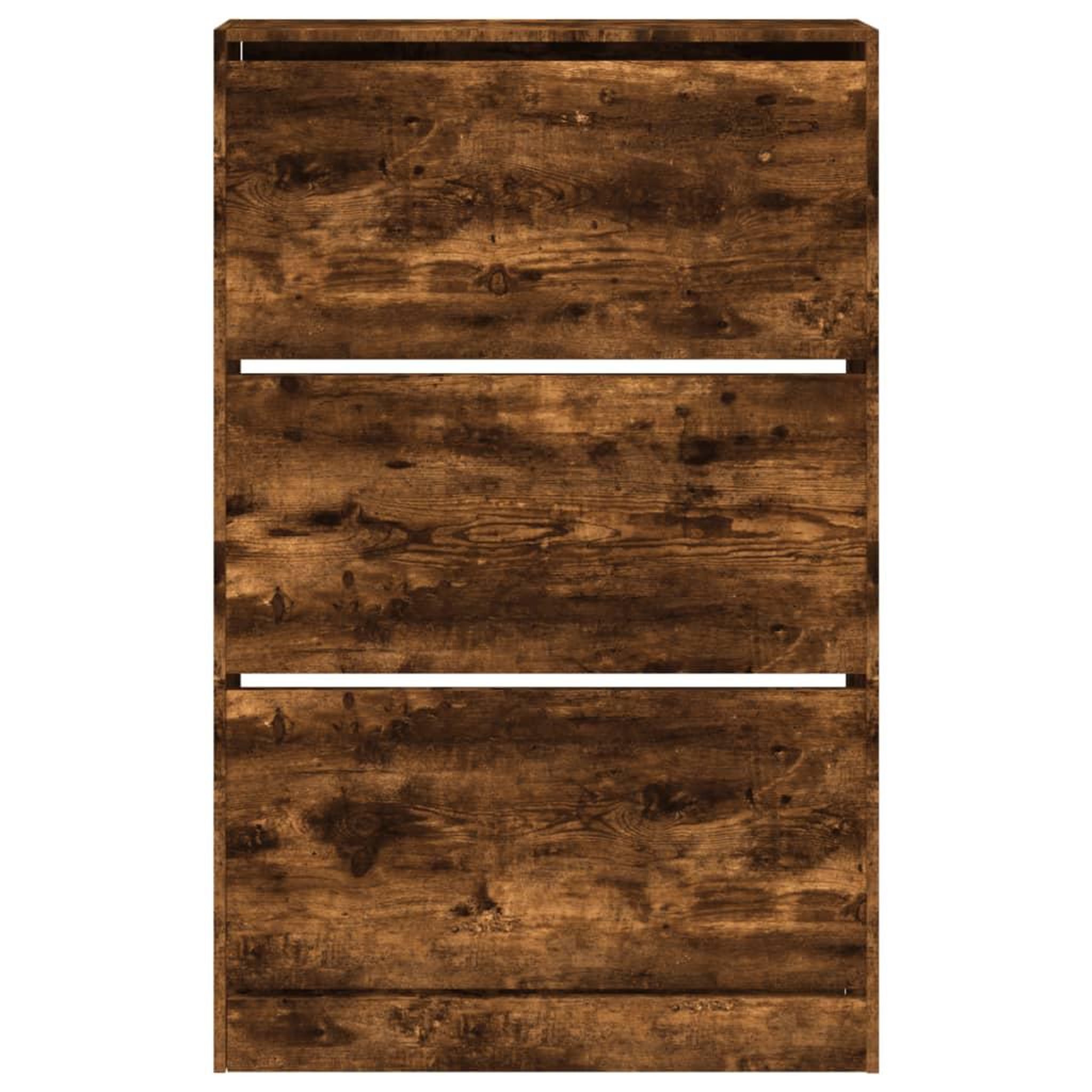 Voir la diapositive 5 : VIDAXL Armoire a chaussures chene fume 80x21x125,5 cm bois ingenierie