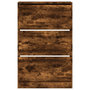 Voir la diapositive 5 : VIDAXL Armoire a chaussures chene fume 80x21x125,5 cm bois ingenierie