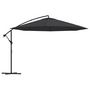Voir la diapositive 2 : VIDAXL Parasol de jardin en porte-a-faux avec mat en aluminium noir