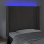 Voir la diapositive 4 : VIDAXL Tete de lit a LED Gris fonce 103x16x118/128 cm Velours