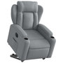 Voir la diapositive 3 : VIDAXL Fauteuil inclinable electrique gris clair tissu