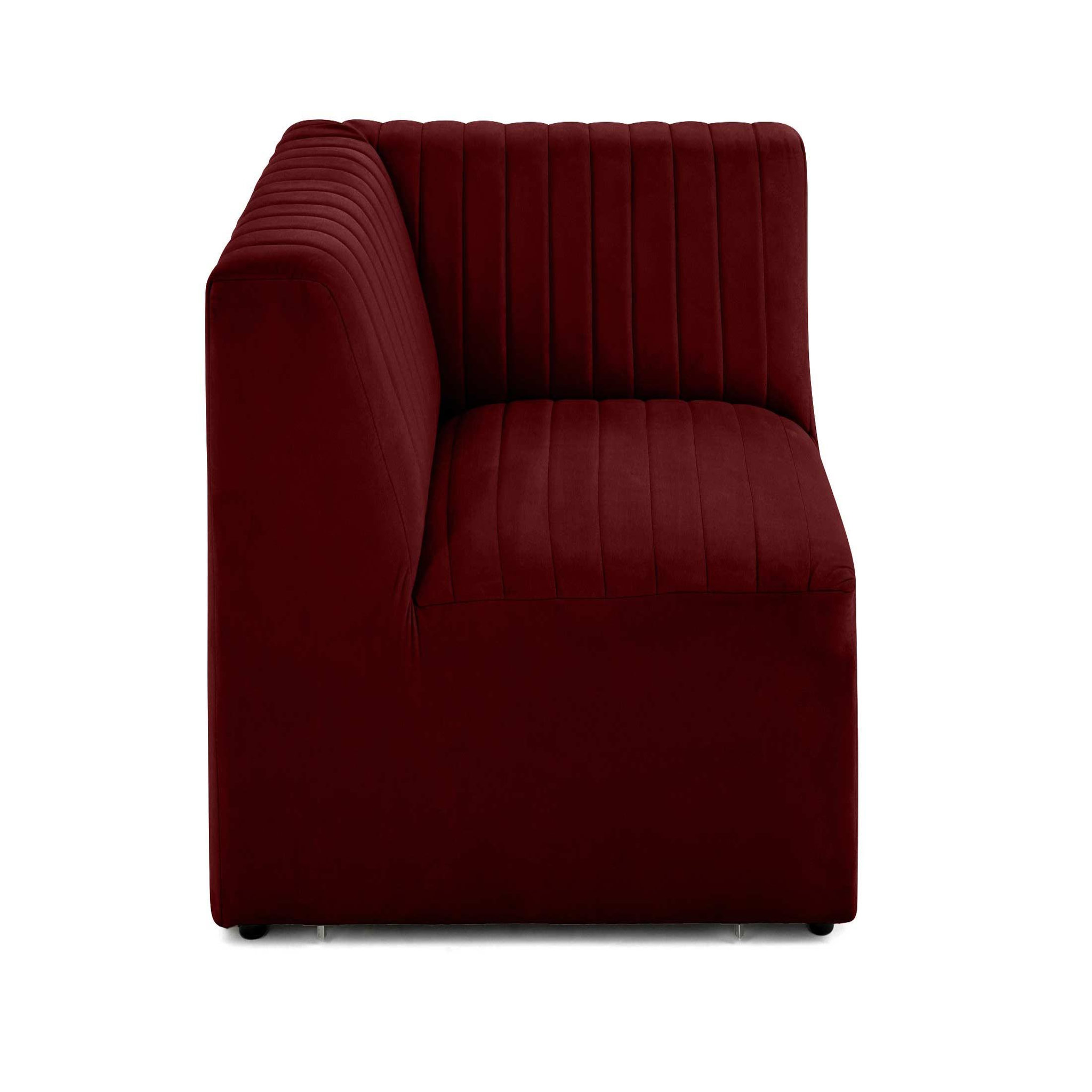 Voir la diapositive 3 : LISA DESIGN Nova - module d'assise d'angle réversible - en velours