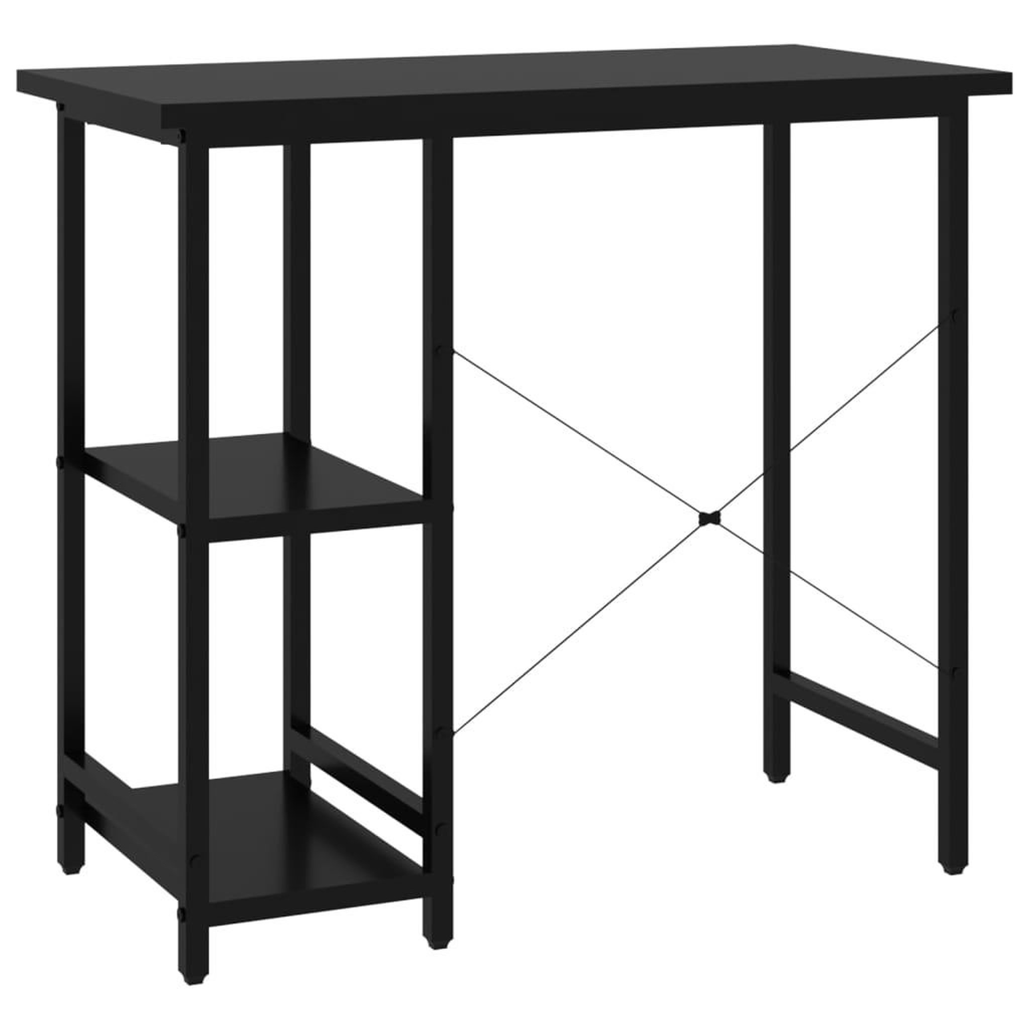 Voir la diapositive 5 : VIDAXL Bureau d'ordinateur Noir 80x40x72 cm MDF et metal
