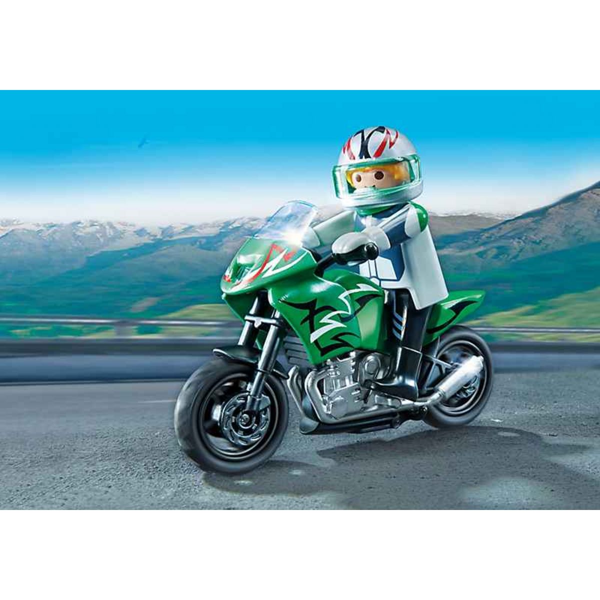 PLAYMOBIL 5524 Moto de sport verte