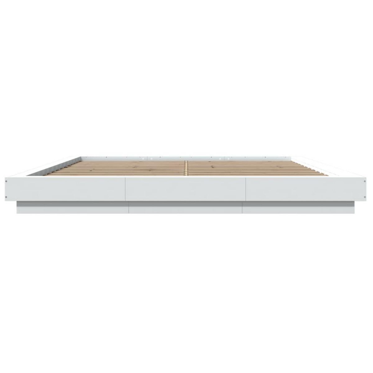 VIDAXL Cadre de lit avec lumieres LED sans matelas blanc 180x200 cm