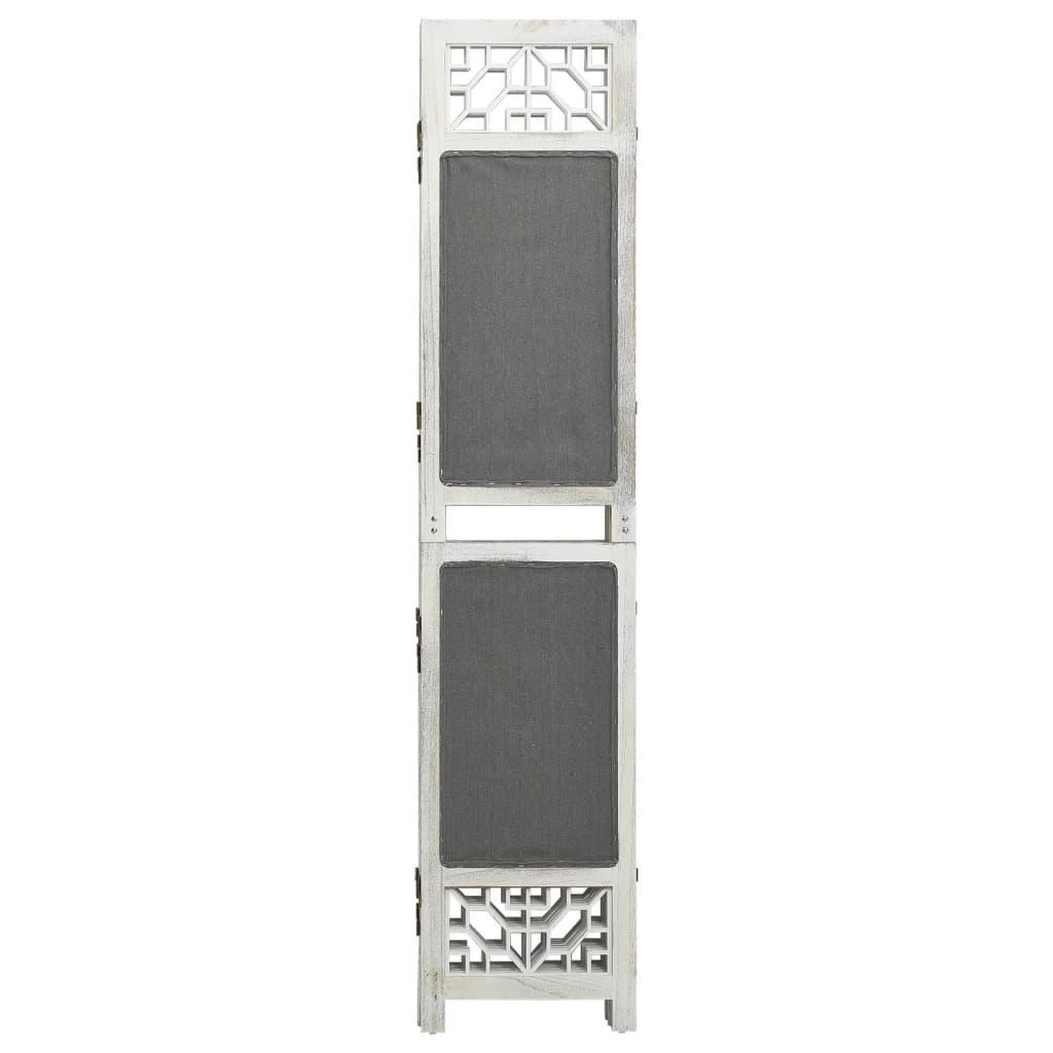 Voir la diapositive 2 : VIDAXL Cloison de separation 3 panneaux Gris 105x165 cm Tissu