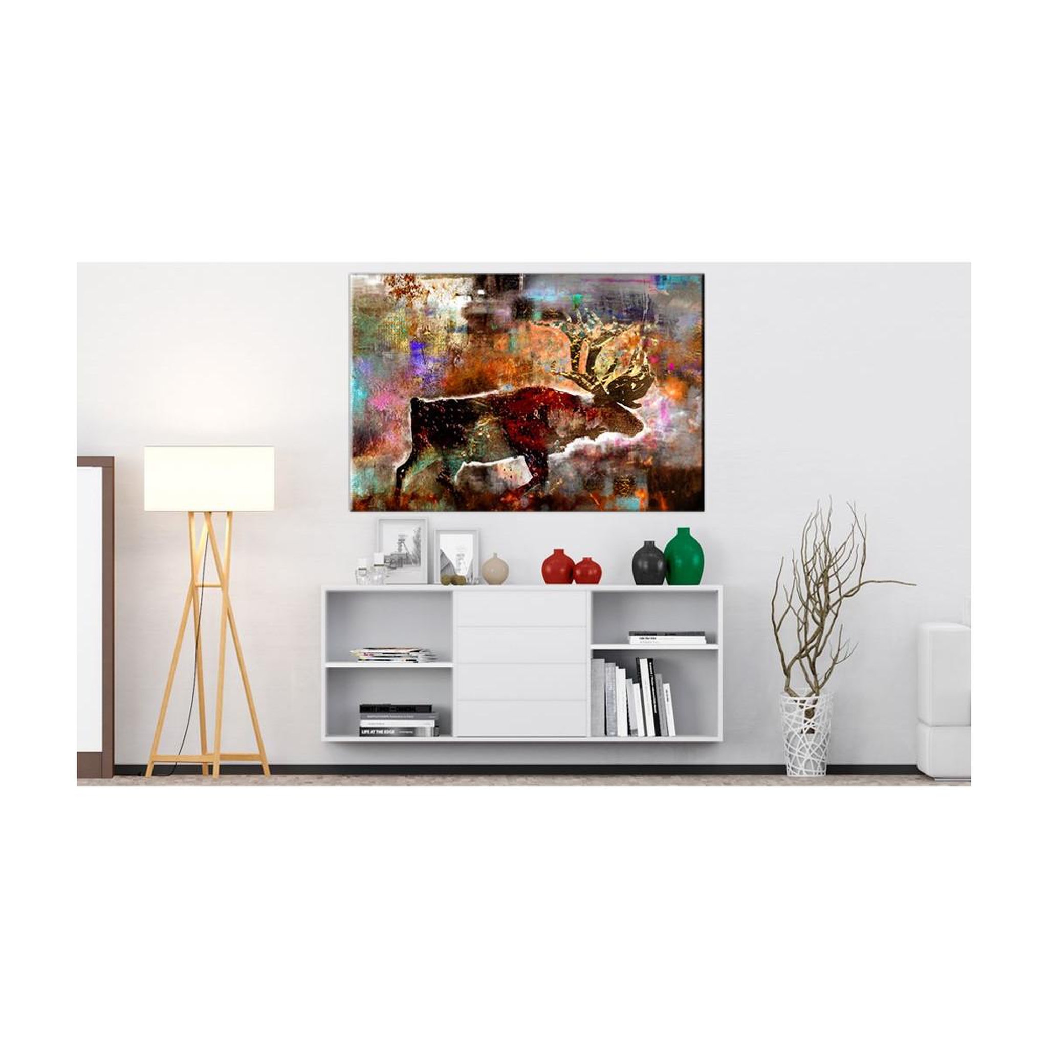 Voir la diapositive 2 : Paris Prix Tableau Imprimé  Colourful Caribou