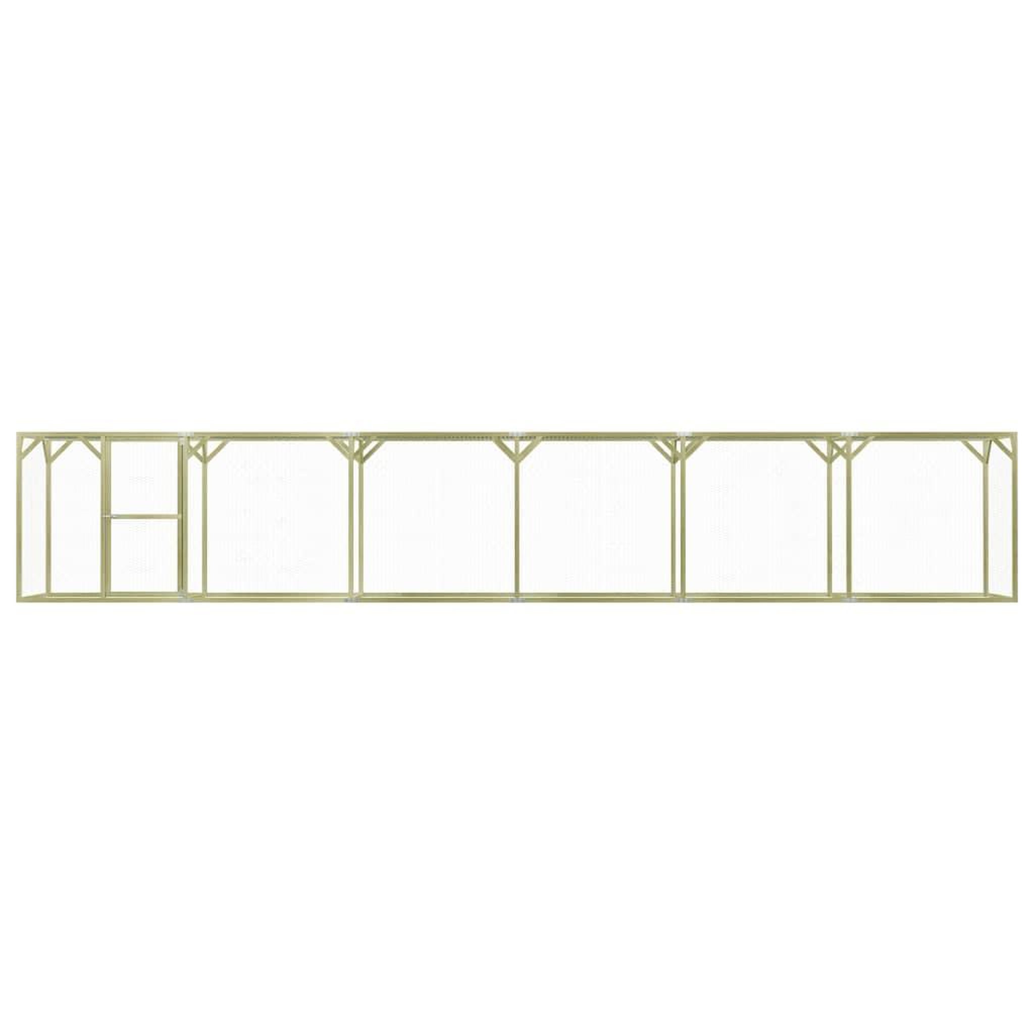 Voir la diapositive 2 : VIDAXL Poulailler 1,5x9x1,5 m Pinede impregnee