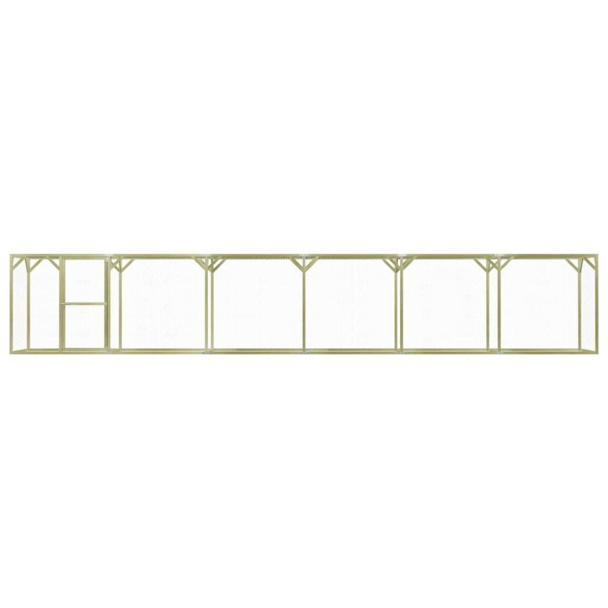 VIDAXL Poulailler 1,5x9x1,5 m Pinede impregnee