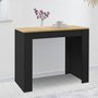 Voir la diapositive 3 : ID MARKET Table console extensible ORLANDO 6 personnes 140 cm bois noir et façon hêtre