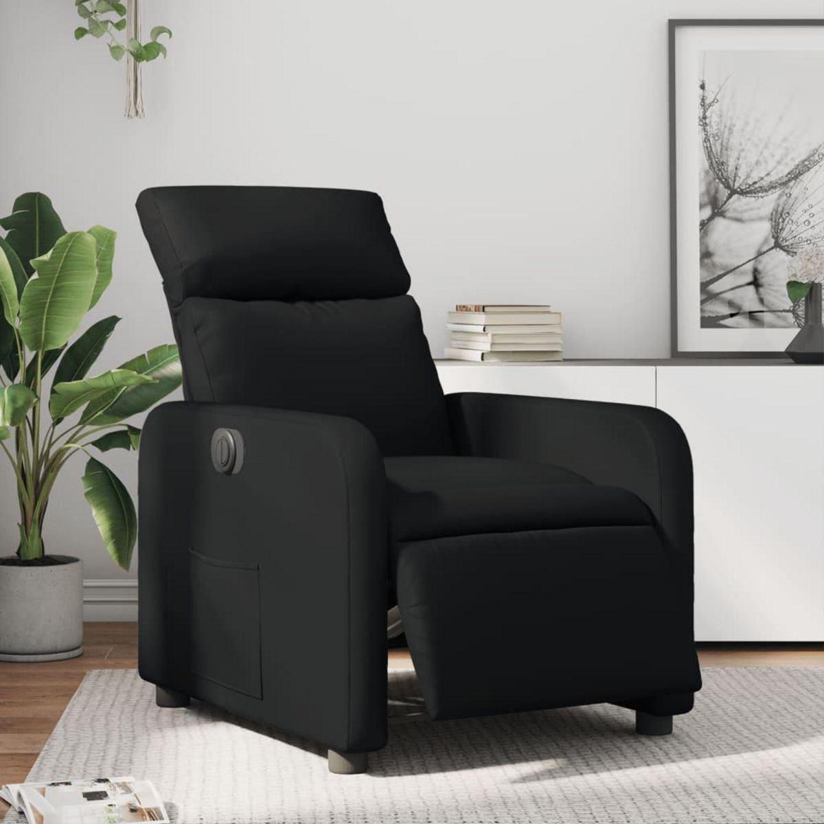 VIDAXL Fauteuil inclinable electrique Noir Similicuir