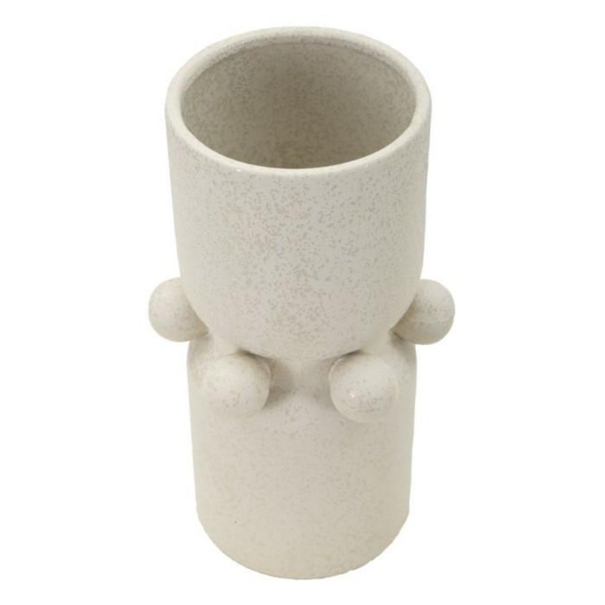 Paris Prix Vase Cylindrique en Céramique  Bubbles  28cm Crème