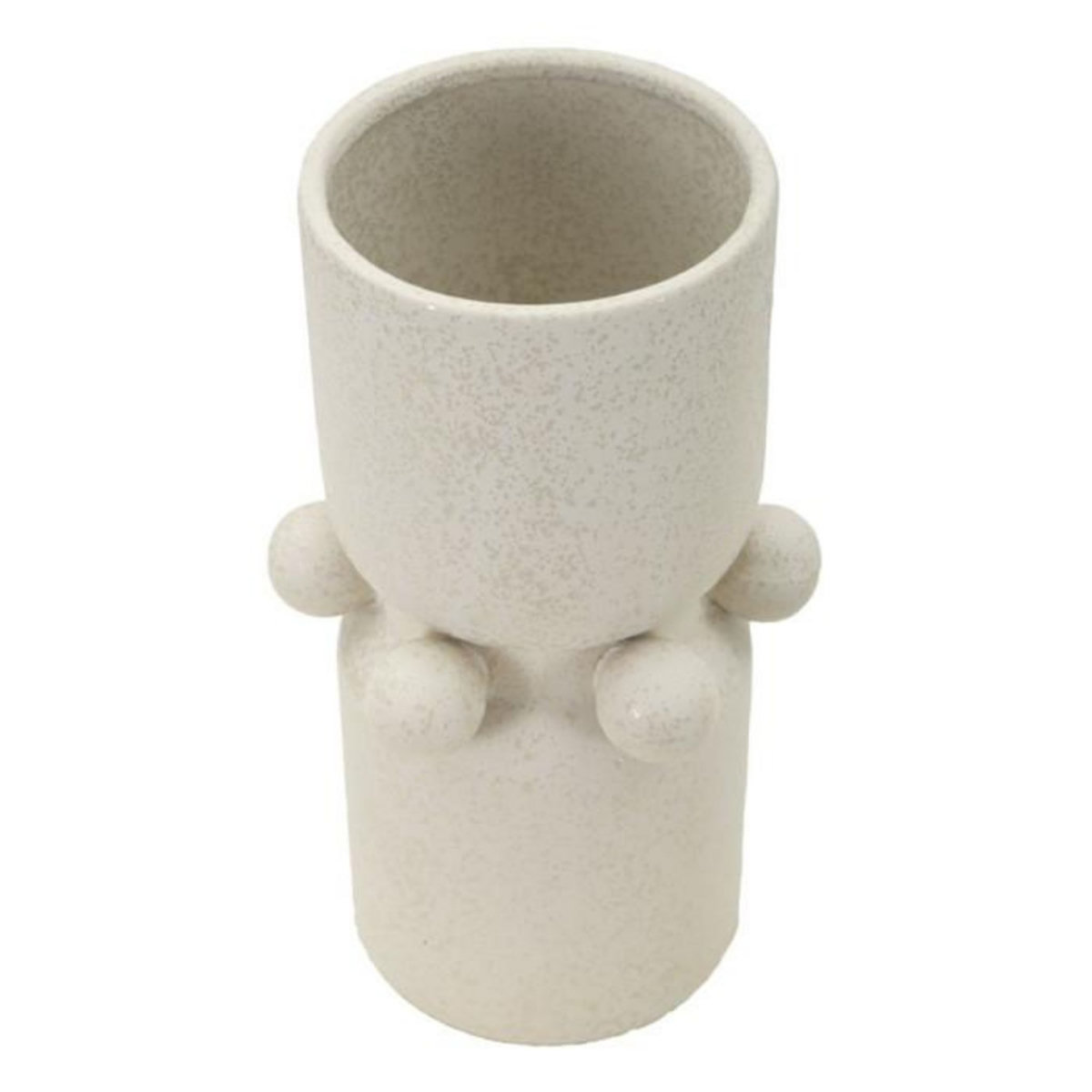 Paris Prix Vase Cylindrique en Céramique  Bubbles  28cm Crème