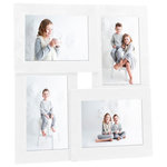 VIDAXL Collage de cadres photo pour photo de 4x(10x15 cm) Blanc MDF