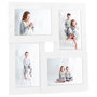 Voir la diapositive 1 : VIDAXL Collage de cadres photo pour photo de 4x(10x15 cm) Blanc MDF