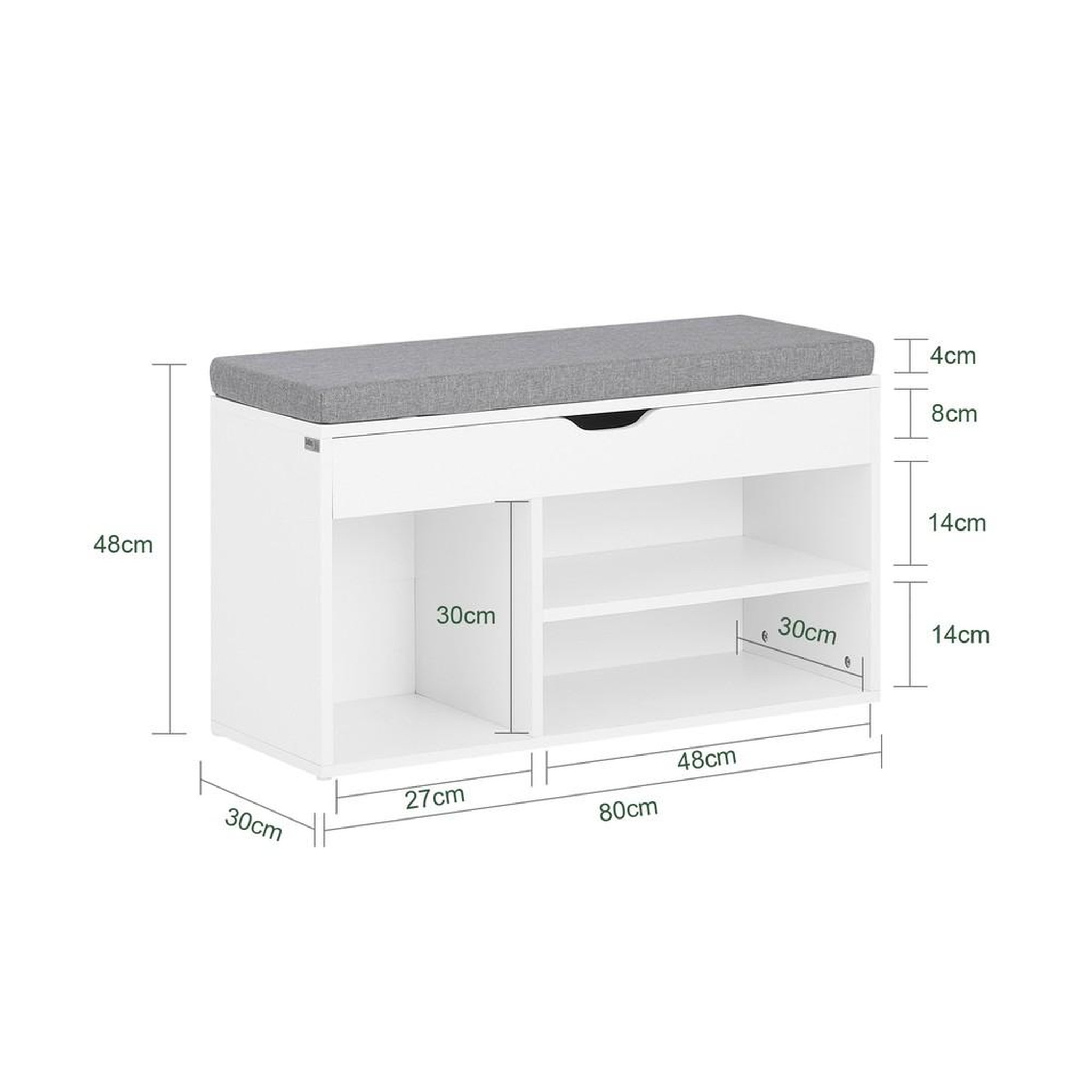 Voir la diapositive 3 : SOBUY SoBuy - Banc de rangement à chaussures avec une porte - Moderne - FSR45