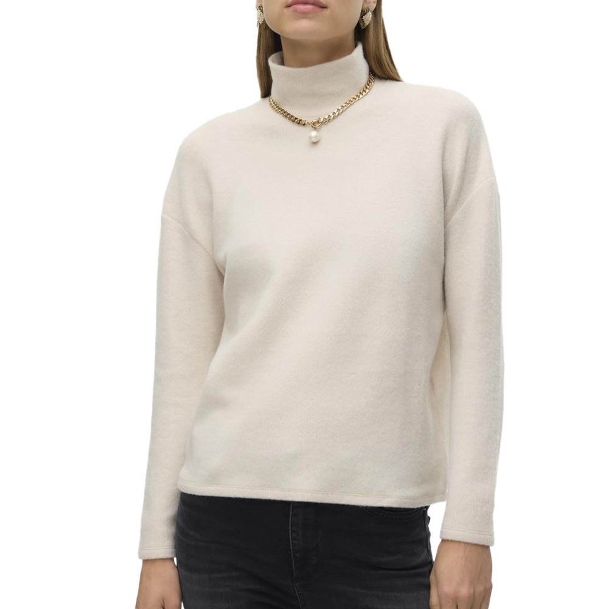 Vero Moda Pull Beige Femme Vero Moda Top-light. Coloris disponibles : Beige