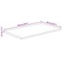 Voir la diapositive 6 : VIDAXL Dessus de table bord vivant 100x60x3,8 cm bois de manguier brut