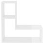 Voir la diapositive 5 : VIDAXL Etageres murales 2pcs blanc brillant 50x15x50cm bois ingenierie