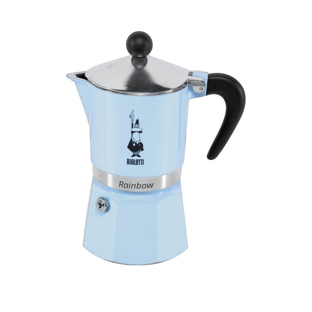 BIALETTI Cafetière Bialetti Rainbow Aluminium Bleue 3 Tasses