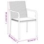 Voir la diapositive 6 : VIDAXL Chaises de jardin et coussins lot de 6 marron 56x59x84 cm rotin