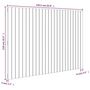 Voir la diapositive 6 : VIDAXL Tete de lit murale Gris 159,5x3x110 cm Bois massif de pin