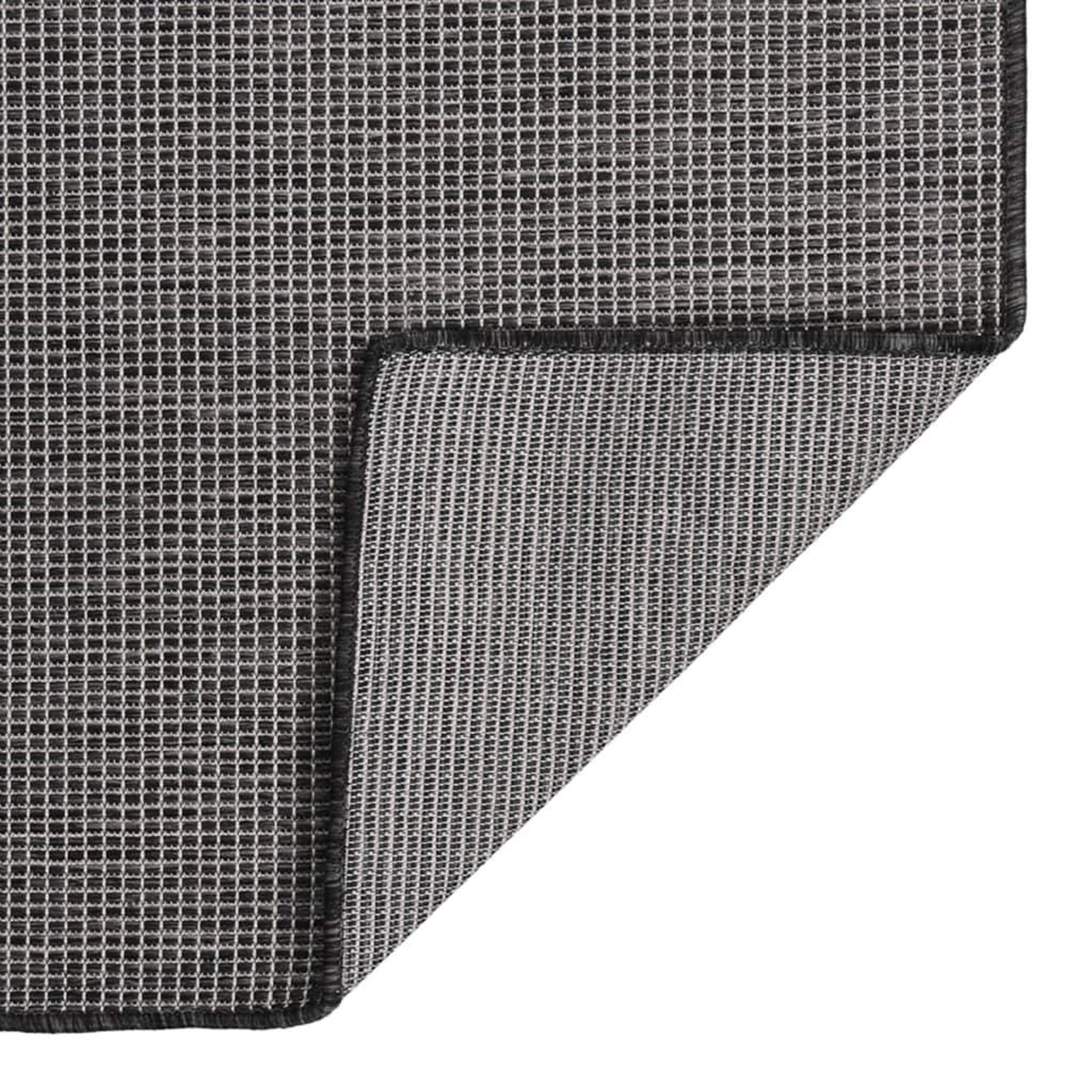 Voir la diapositive 2 : VIDAXL Tapis a tissage plat d'exterieur 80x250 cm Gris