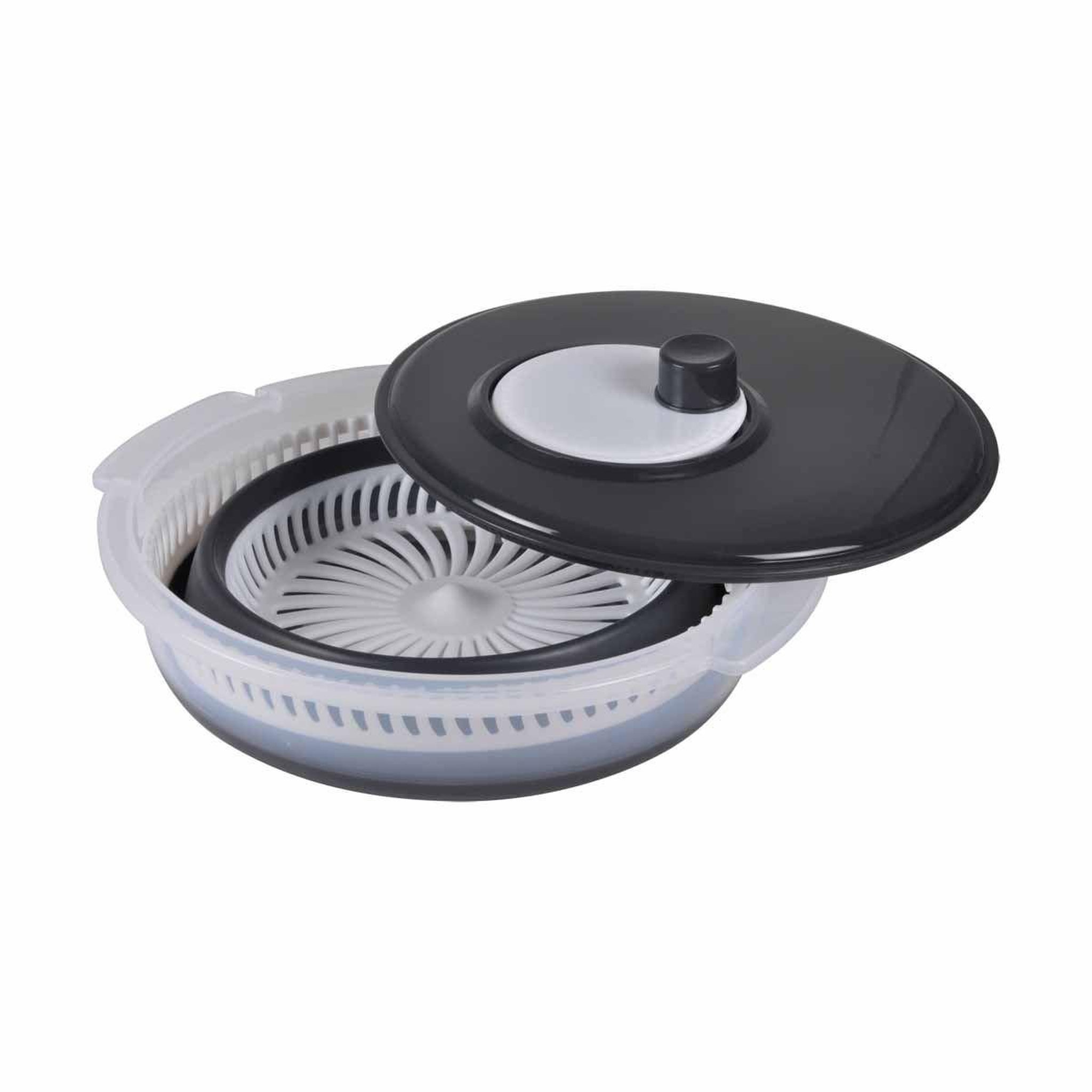 Voir la diapositive 2 : HOMEA Essoreuse à Salade  Rétractable  30cm Anthracite