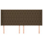Voir la diapositive 3 : VIDAXL Tete de lit avec oreilles Marron fonce 203x16x118/128 cm Tissu
