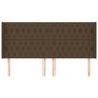 Voir la diapositive 3 : VIDAXL Tete de lit avec oreilles Marron fonce 203x16x118/128 cm Tissu