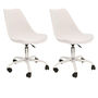 Voir la diapositive 1 : Paris Prix Lot de 2 Chaises à Roulettes  Kiruna  92cm Blanc