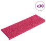 Voir la diapositive 1 : VIDAXL Tapis d'escalier 30 pcs 65x21x4 cm rose