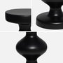 Voir la diapositive 4 : SWEEEK Table d'appoint. bout de canapé. table de chevet en métal. noir. Hawa Ø29.5 x H 47cm