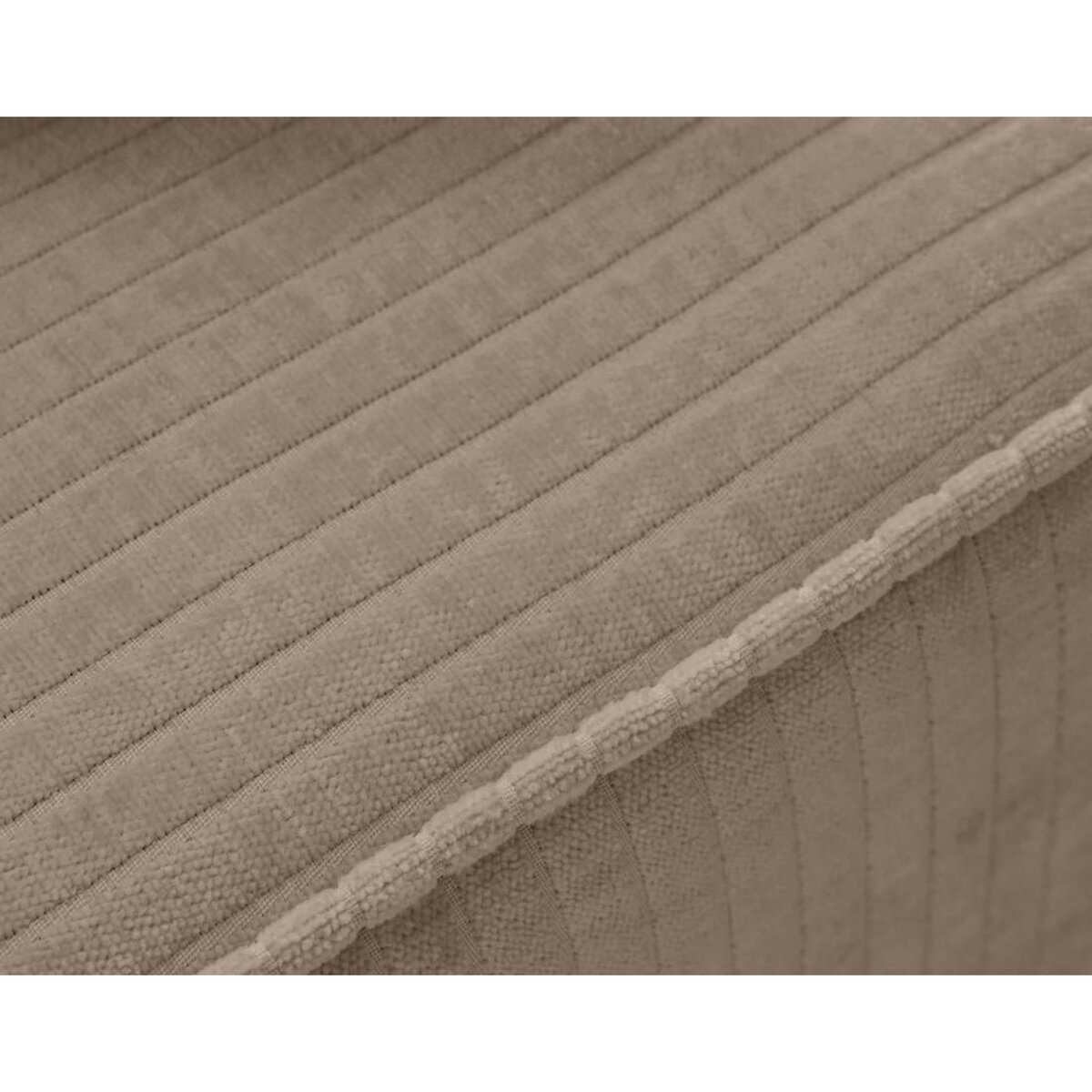 BEST MOBILIER Topaze - canapé droit 2 places en velours côtelé plat