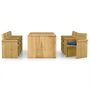 Voir la diapositive 2 : VIDAXL Ensemble a manger de jardin 7 pcs avec coussins pin impregne