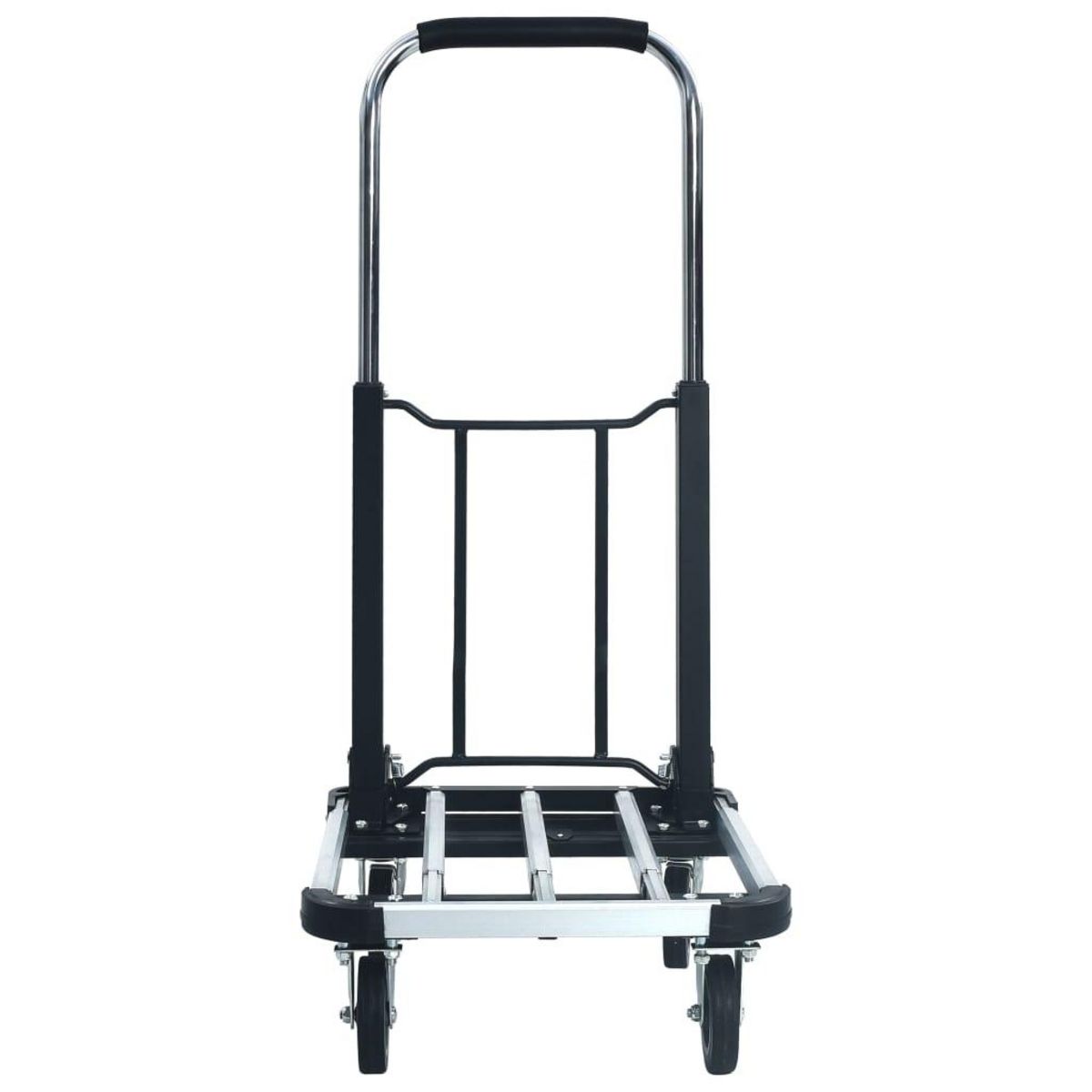 VIDAXL Chariot de transport pliable 150 kg Aluminium Argente