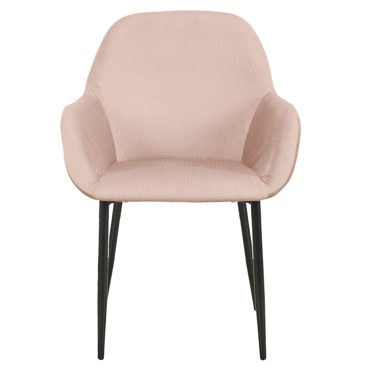 The Home Deco Factory 2 Fauteuils de table design velours Giulia