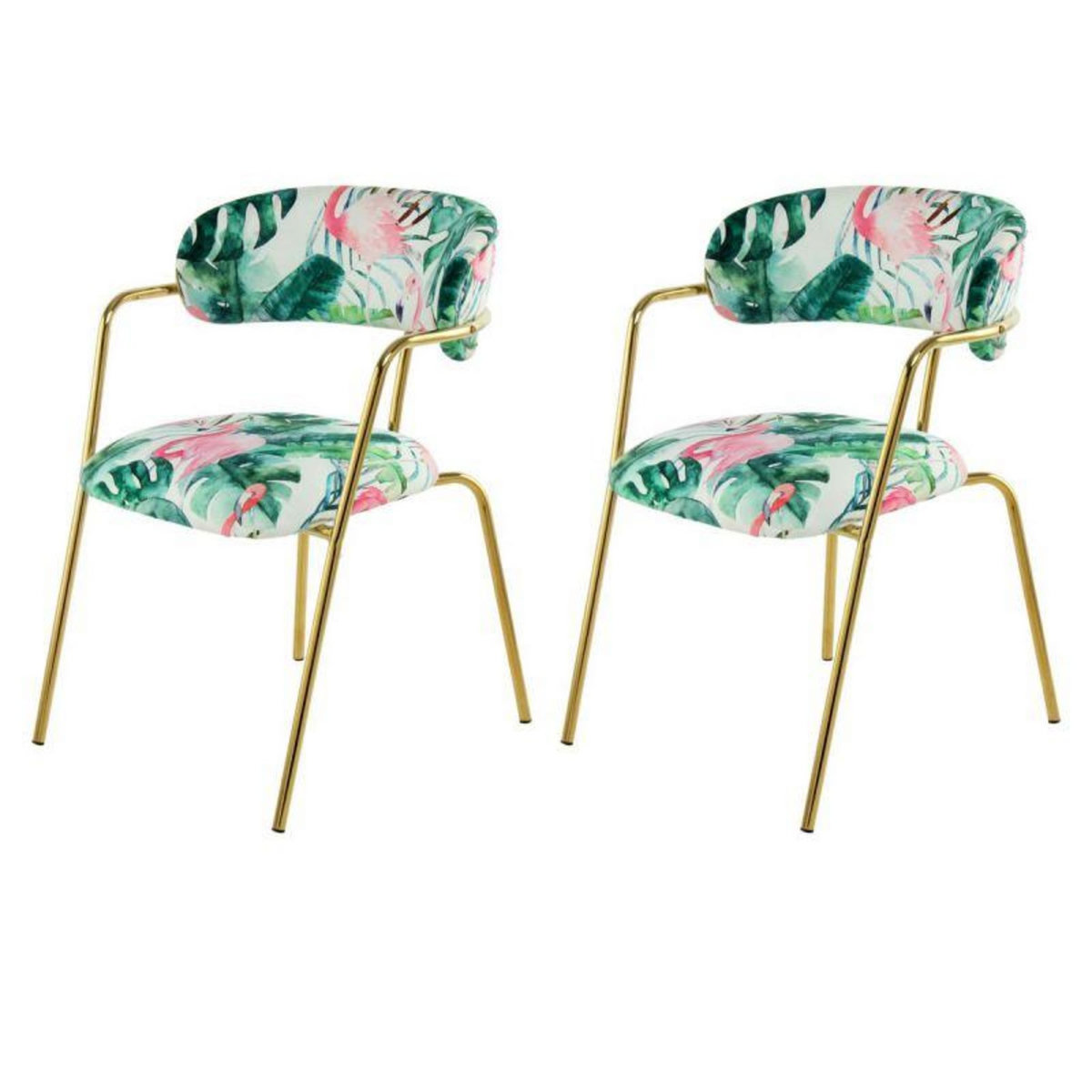 Paris Prix Lot de 2 Chaises Design  Forest II  79cm Vert