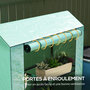 Voir la diapositive 5 : OUTSUNNY Serre de jardin balcon 3 étagères - porte enroulable zippée - 100 x 40 x 150 cm - acier PE vert