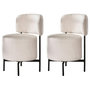 Voir la diapositive 1 : LISA DESIGN Tissia - lot de 2 chaises pivotantes - en tissu bouclette